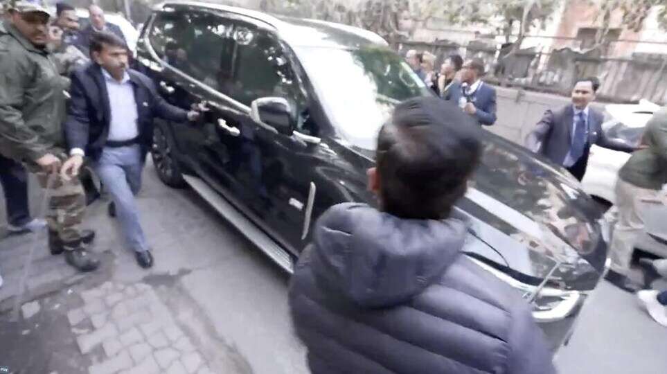 "Kejriwal's Car Under Attack: AAP Alleges Political Sabotage During Campaign"